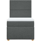 vidaXL Krevet s oprugama i madracem tamnosivi 90 x 190 cm od tkanine | shoptok.hr