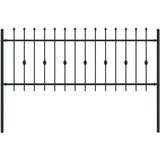  Ograda sa šiljcima Crna 200 x 130 cm Čelik s prahom premazan | shoptok.hr