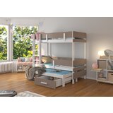 ADRK Troposteljna otroka postelja ETAPO 93 cm - BELA-HRAST TARTUF | Shoptok.si