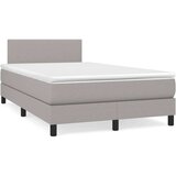  Box spring postelja z vzmetnico svetlo siva 120x200 cm blago, (20724397) | Shoptok.si