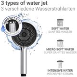 Wenko Plastična tuš ročka v srebrni barvi ø 12 cm Softwater – | Shoptok.si