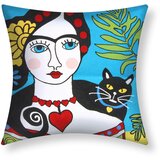 AVIZAR Komplet 2 prevlek za blazine 45x45 cm Art Marinea z vezenino, Večbarvno, (21747211) | Shoptok.si