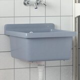 vidaXL Stenski umivalnik siv 40x40x24 cm smola Cene