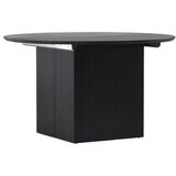 Venture Home Matilda rastezljivi okrugli blagovaonski stol ⌀130 cm, crni | shoptok.hr