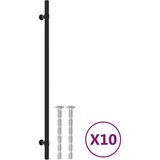 vidaXL Ručke za ormarić 10 kom crne 320 mm od nehrđajućeg čelika | shoptok.hr