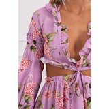Kesi Lace-up flower dress purple | shoptok.hr