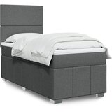  Krevet s oprugama i madracem tamnosivi 90 x 190 cm od tkanine | shoptok.hr
