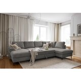 Miuform Siva sklopiva kutna garnitura od samta (s desnim kutom) Lofty Lilly – | shoptok.hr