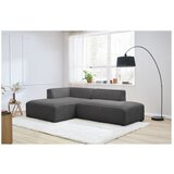 Bobochic Paris Tamno siva kutna garnitura od samta (s lijevim kutom/u obliku slova L) Megeve – | shoptok.hr