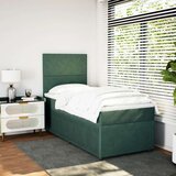 vidaXL box spring krevet s madracem tamnozeleni 100x200 cm baršunasti | shoptok.hr
