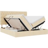  Krevet s od storage s madracem Krema 200 x 200 cm Lažna koža | shoptok.hr