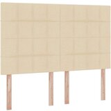  Krevet S LED lampica s uzglavljem Krema 140 x 200 cm tkanina | shoptok.hr