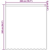  Čipkasta zavjesa sa zavjesama Bijelo 240 x 200 cm Poliester | shoptok.hr