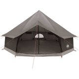 Tipi šator Smeđa siva 600 x 600 x 350 cm Poliester i čelik | shoptok.hr