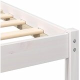  Krevetna konstrukcija Smeđa 100 x 200 cm Čvrsto borovo drvo Bijela | Shoptok.si