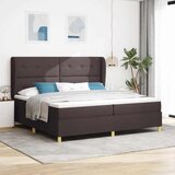  Krevet s opruga kutije Tamno smeđa 200 x 200 cm tkanina | shoptok.hr
