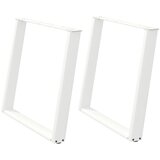  Noge za blagovaonski stol U-oblik 2 kom Bijele 100 x (72-73) cm Čelik | shoptok.hr