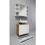 MID.YOU Omarica Za Pod Umivalnik Nilosi M, Bela, Barva Hrasta | Shoptok.si