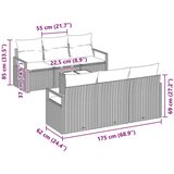  Set sofe s jastukom 7 pcs Siva i mornarsko plava poliratan | shoptok.hr