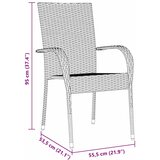  Vrtni set za objed 3 kom. Siva Čelik s prahom premazan | shoptok.hr