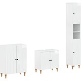  Set za kupaonicu od 3 dijela ALKMAAR Bijela visokog sjaja | shoptok.hr