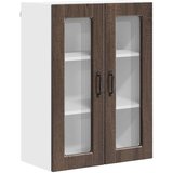  Zidni stakleni ormarić Smeđi hrast 60 x 31 x 80 cm | shoptok.hr