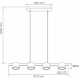  LED luster na sajli MIRELLA 4xGX53/6W/230V zlatna/crna | Eponuda.com