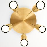 Jupiter 2020 - visilica na sajli alas 5xGU10/10W/230V zlatna | Eponuda.com