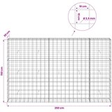  Gabion s žicom debljine 3,5 mm i mrežom 10x10 cm 250x30x150 cm | shoptok.hr