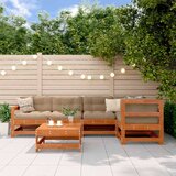  Set lounge namještaja za vrt 6 pcs Vosak Smeđa Masivna borovina - Vosak smeđa bor | shoptok.hr