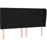 Maison Chic posteljno vzglavje - vzglavna omarica - nočna omarica z ušesi črno 163x23x118/128 cm blago, (21712620) | Shoptok.si