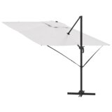 vidaXL Suncobran za patio Pijesak Poliester 3m Podesivi nasloni za ruke | shoptok.hr