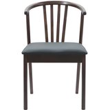  Stolac za blagovanje 2 pcs Svijetlosmeđa i crna Čvrsto drvo | shoptok.hr
