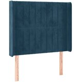  LED uzglavlje tamnoplavo 103x16x118/128 cm baršunasto | shoptok.hr
