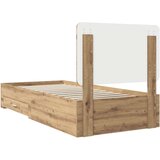  Okvir za krevet s uzglavljem Umjetnički hrast 90 x 190 cm | shoptok.hr
