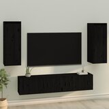  Zidni ormarići 2 kom crni 30 x 30 x 80 cm od masivne borovine | Eponuda.com
