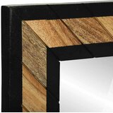 Zidno ogledalo Crna i smeđa 50 x 2 x 90 cm Čvrsto drvo akacije | shoptok.hr