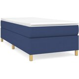 Maison Chic Box spring postelja - Vzmetna postelja z vzmetnico moder 90x190 cm blago SL12699, (21884433) Cene