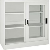 Ormarić s kliznim vratima svjetlosivi 90 x 40 x 90 cm čelični | shoptok.hr