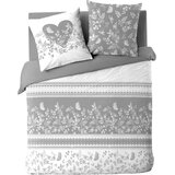 Douceur d intérieur Bela/siva 3-delna bombažna posteljnina za zakonsko posteljo/podaljšana 240x220 cm Annie – | Shoptok.si