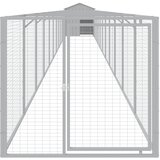  Kućica za pse s krovom svjetlosiva 117 x 1221 x 123 cm čelična | Shoptok.si