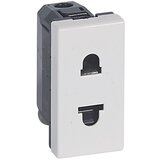 Legrand Utičnica 2P EURO/US bela Mosaic 077501