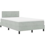  LED Box Spring Krevet Svijetlo siva 120 x 200 cm Baršun | Eponuda.com