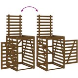vidaXL Lopa za smetnjak medeno rjava 84x90x128,5 cm trdna borovina | Shoptok.si