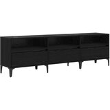 TV ormar Crni hrast 150 x 30 x 45 cm Obrađeno drvo i čelik | shoptok.hr