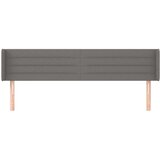  Uzglavlje s ušima tamnosivi 203x16x78/88 cm od tkanine | shoptok.hr