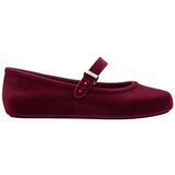Melissa Balerinke Soft Ballerina Velvet II - Red Flocked Rdeča Cene