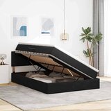  Krevet s prostorom za pohranu s LED-om Crna 140 x 190 cm Baršun | shoptok.hr