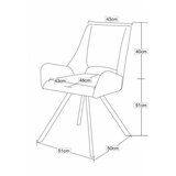 MID.YOU Set Stolov Helen, Krem Barva, 2 Kos | Shoptok.si