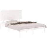  Posteljni okvir bel iz trdne borovine 140x190 cm, (20645137) | Shoptok.si
